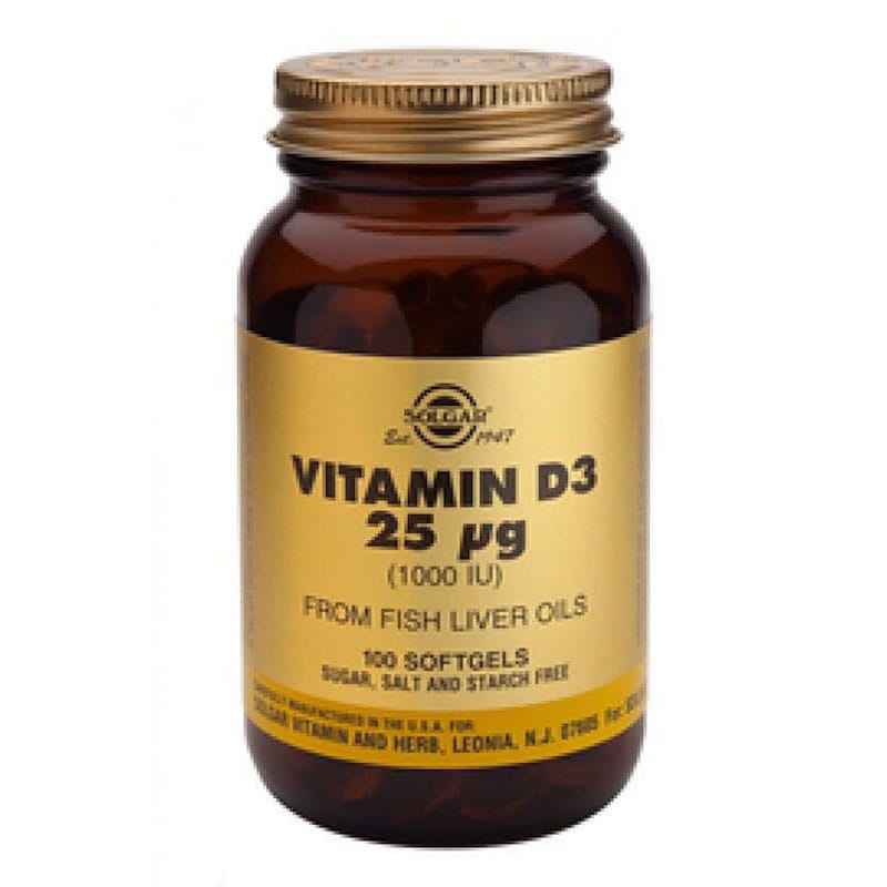 Vitamine D3 25µg/1000IU 100 Softgels