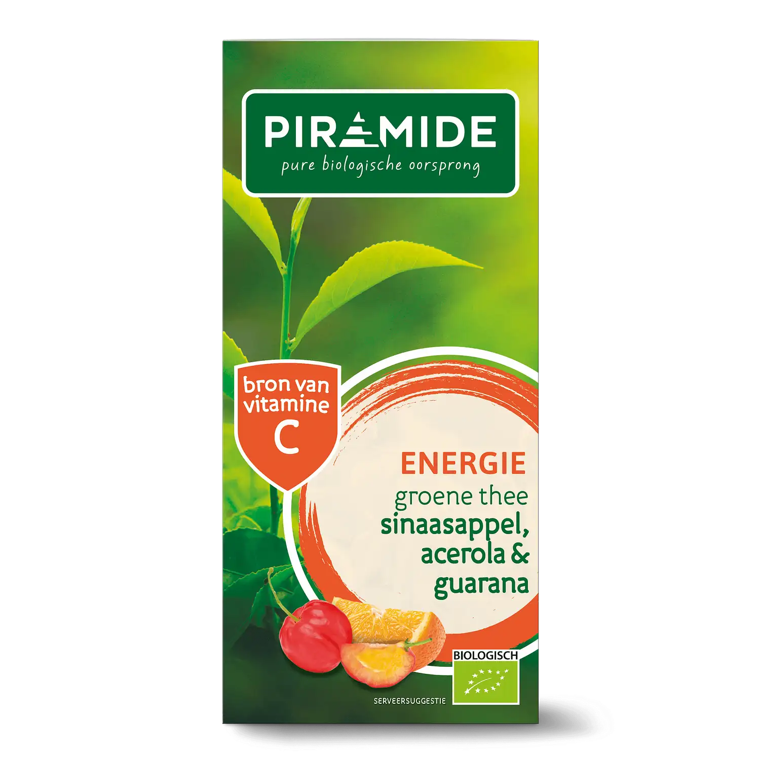 Groene thee energie sinaasappel, acerola & guarana 