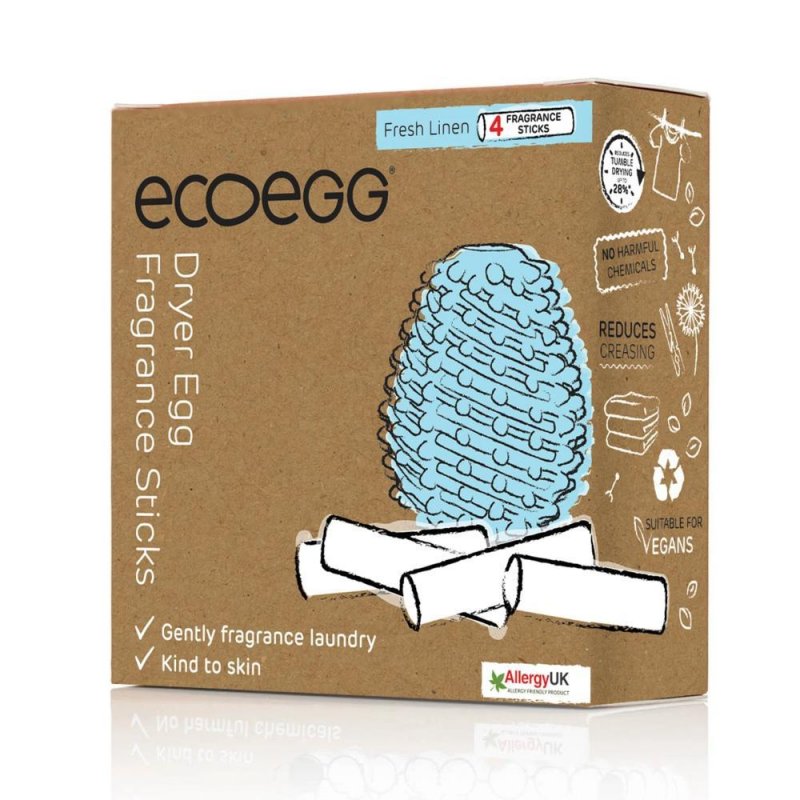 Droogballen navul 4 fragance sticks fresh linen (eco)