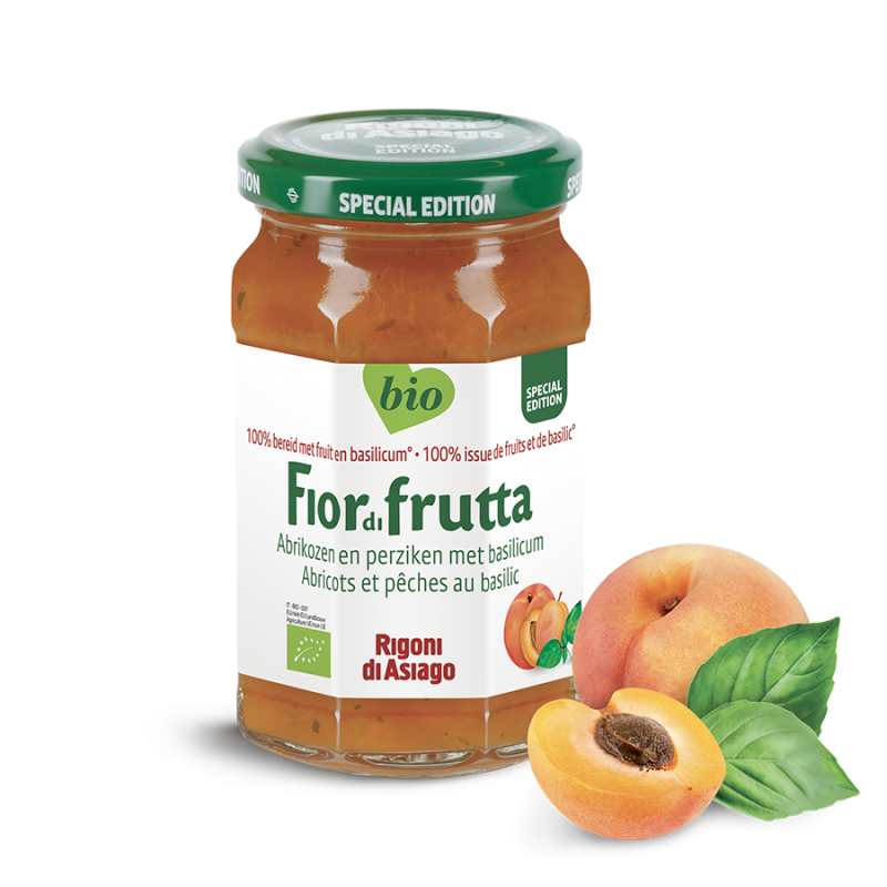 FioridiFrutta abrikozen en perziken met basilicum 250 g
