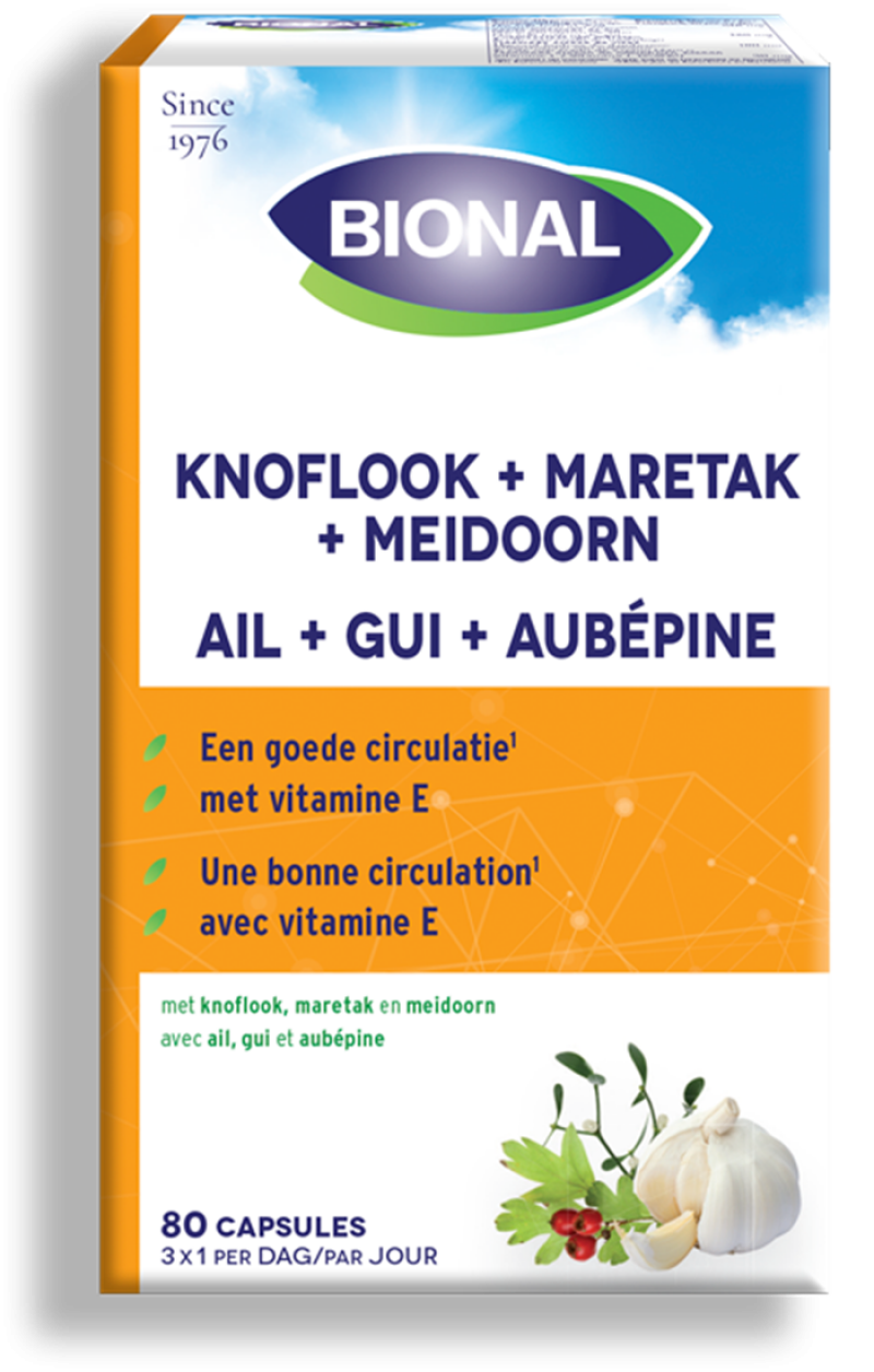 Knoflook + Maretak + Meidoorn  200 caps
